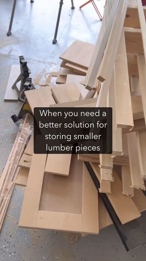diy lumber storage, Small lumber pieces
