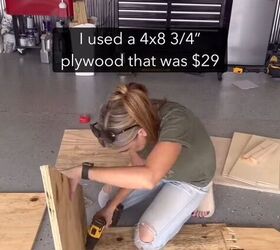 diy lumber storage, Measuring and cutting plywood