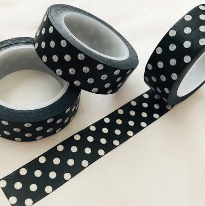 Black and white polka dot washi tape