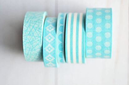 Light blue washi tape set