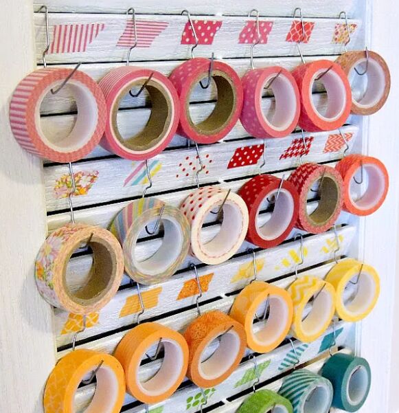 washi tape ideas, DIY washi tape organizer by Steph Crafting in the Rain