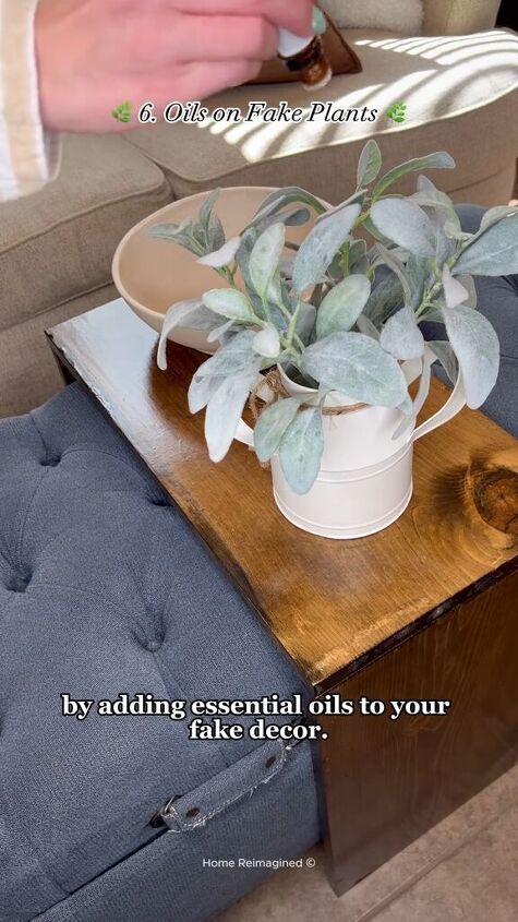 Adding essential oils to fake plants