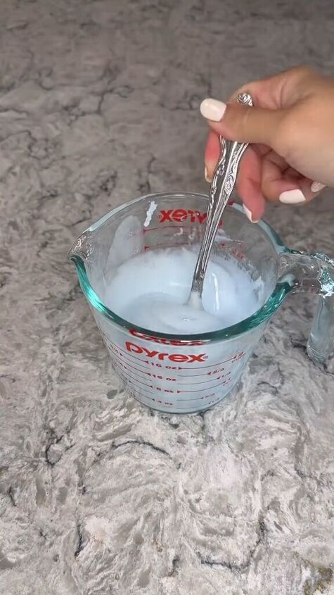 Stirring the ingredients