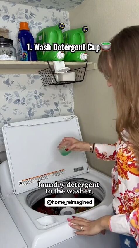 laundry hacks, Pouring the laundry detergent
