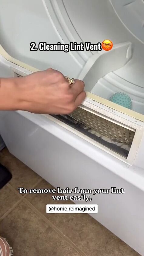 laundry hacks, Pulling out the lint vent