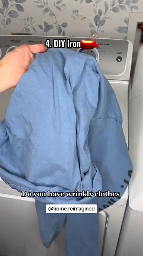 laundry hacks, Wrinkles in a t shirt