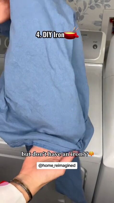 laundry hacks, Wrinkled t shirt