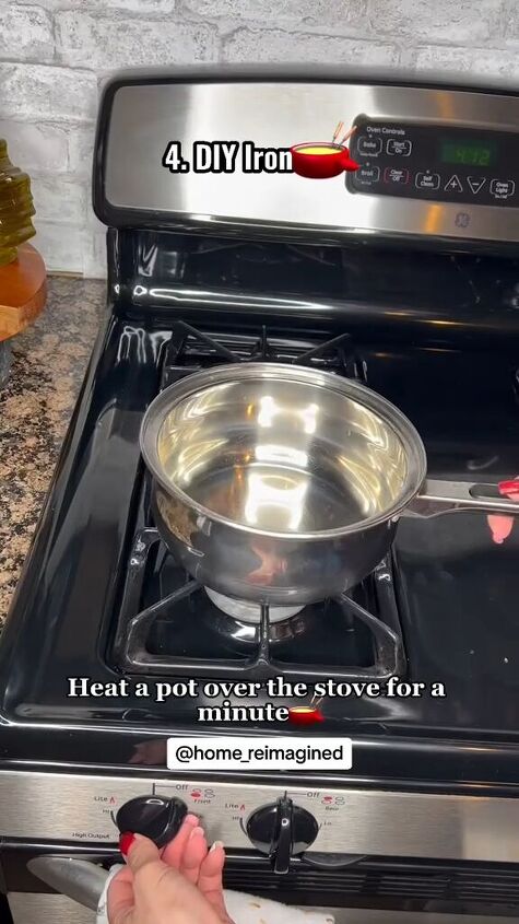 laundry hacks, Boiling water in a pan