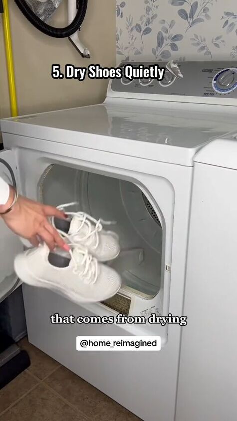 laundry hacks, Putting shoes in the dryer