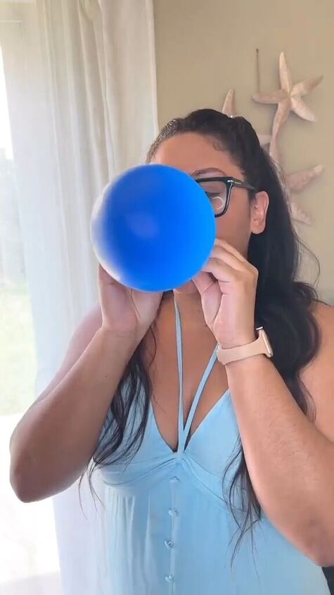 diy bowl, Inflating the balloon