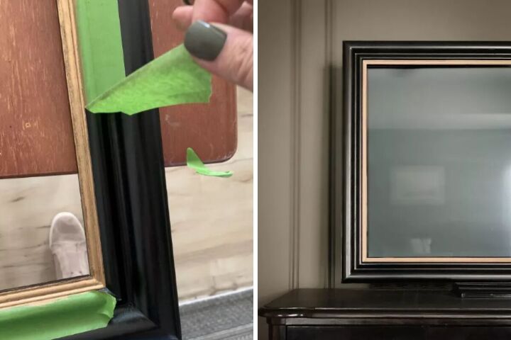 Gold Rub 'n Buff on a TV frame by Lauren Jamison | DIY + Design