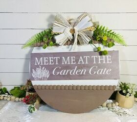 fcil dollar tree neutral garden spring round sign para la decoracin de tu casa