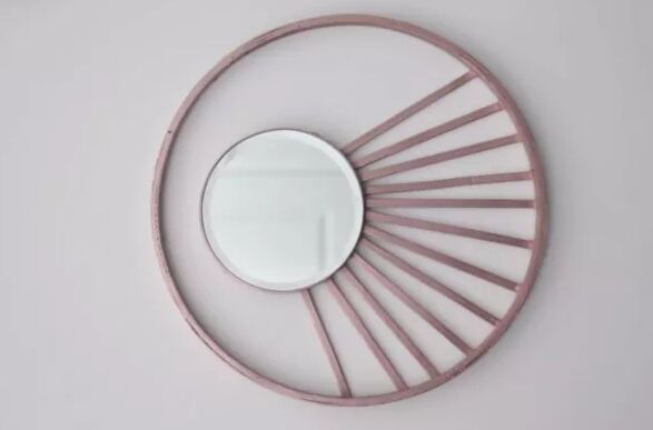 Embroidery hoop mirror by Tresha Armstrong
