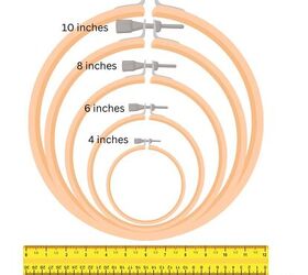 embroidery hoop crafts, Embroidery hoop sizes
