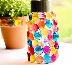 11 glass gem crafts diy decor ideas for your home, Solar lantern by My Sweet Home