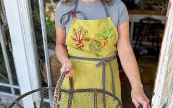 Ideia de bordado para avental de jardim: padrão vegetariano grátis