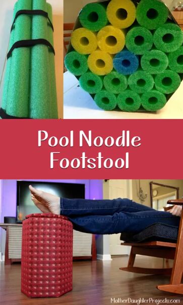 Pool noodle footstool