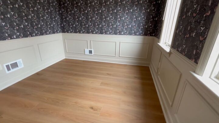 The nursery, complete with freshly installed floors from Malibu Wide Plank.