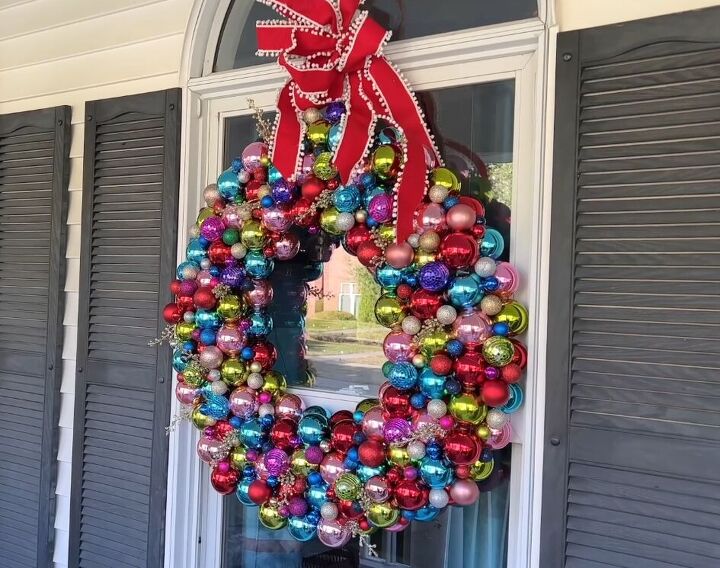 Jumbo Christmas ornament wreath by Sonata Home Design