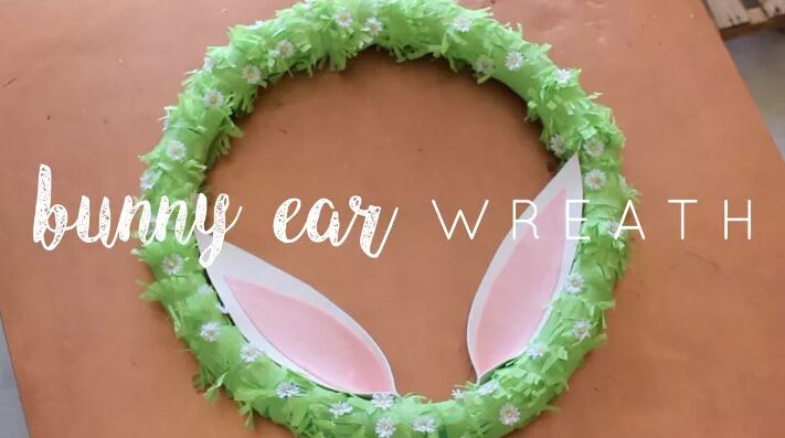 Spring bunny ear wreath by Rachel Metz