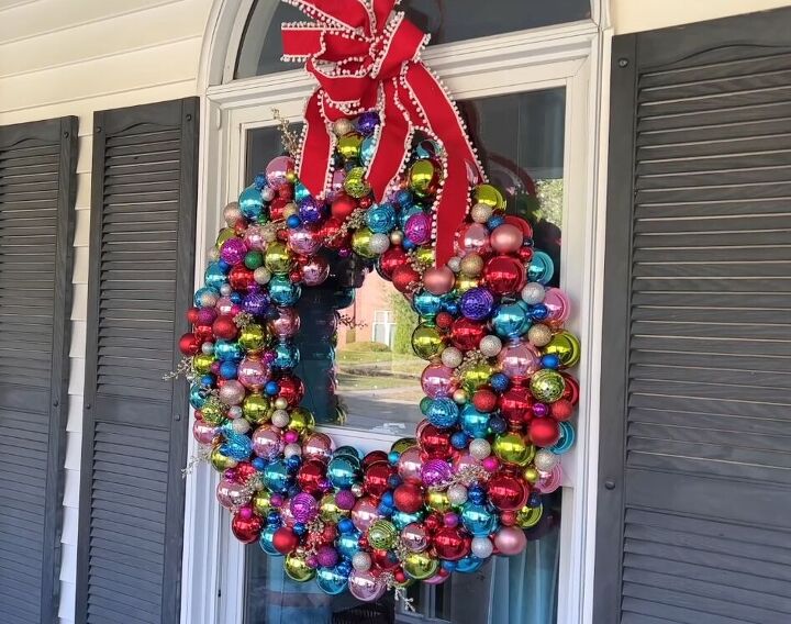 Jumbo Christmas ornament wreath by Sonata Home Design