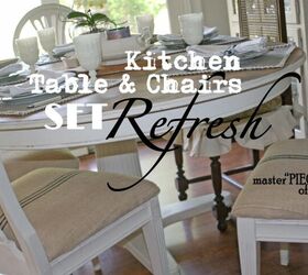 cmo renovar un espejo vintage, mesa y sillas de cocina renovadas