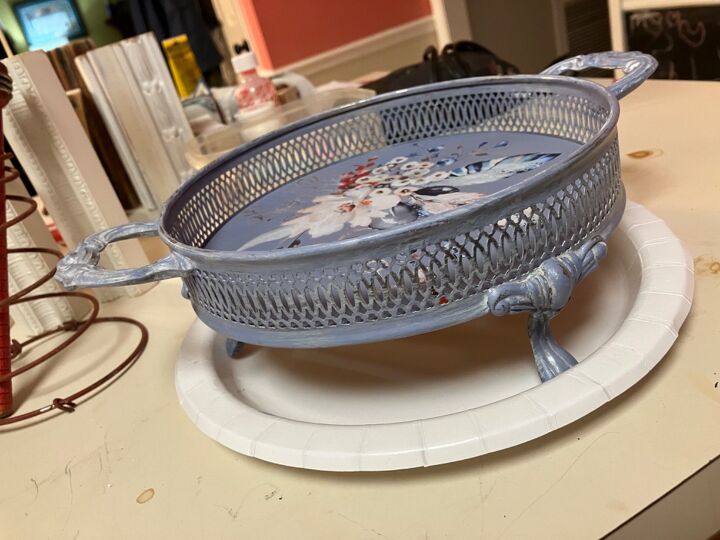 transform old casserole holders into cute trays