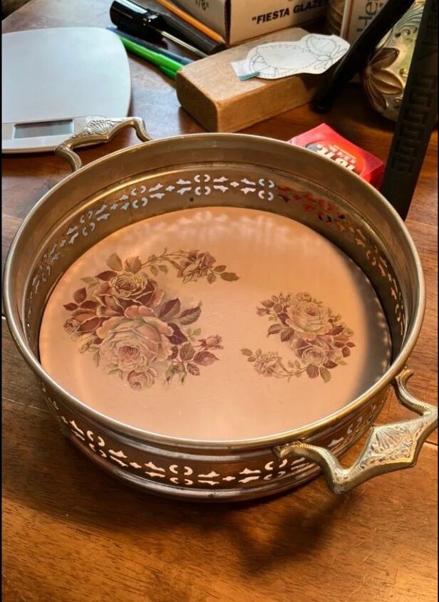 transform old casserole holders into cute trays