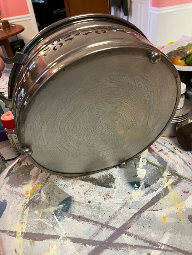 transform old casserole holders into cute trays