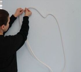 Shaping & attaching my heart design to the wall