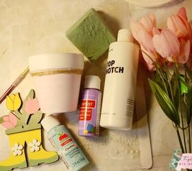 diy maceta de terracota flor de primavera, Materiales para la maceta de primavera