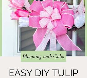 blooming with color guirnalda de tulipanes diy, Pinterest Pin Blooming with color DIY Tulip Wreath