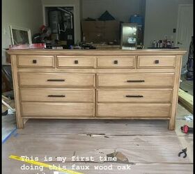 How to Makeover a Dresser With a Faux Wood Grain Paint Technique