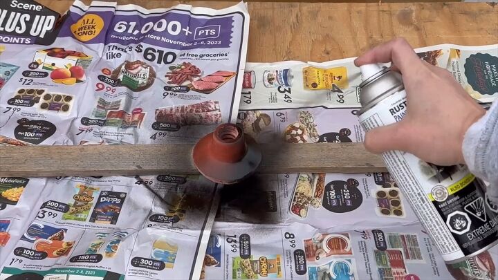 Add a touch of rustic charm with black spray paint