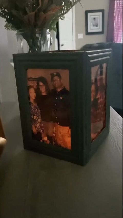 DIY photo frame lantern
