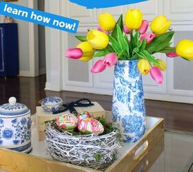una hora de cambio de imagen florero para su mesa de caf de primavera, florero primavera decoracion mesa de cafe