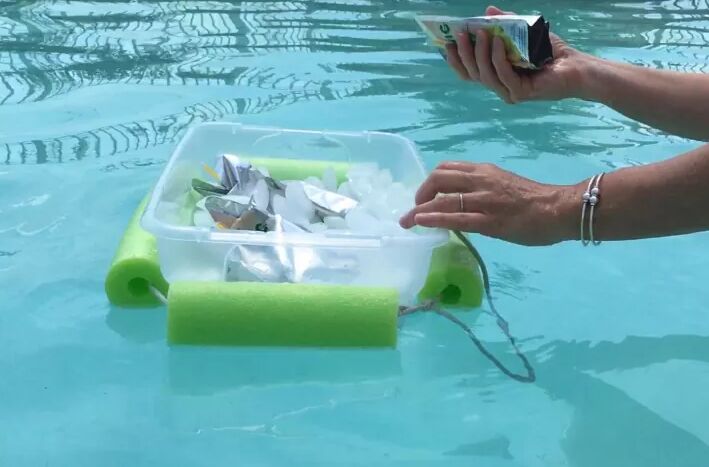 DIY pool noodle cooler by Alicia W
