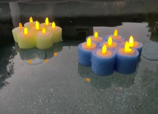 Floating pool noodle candles by Wendy at W M Design House