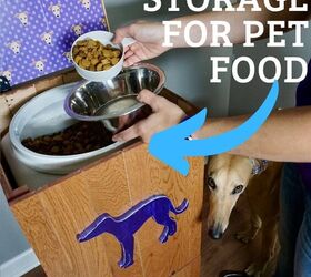 diy raised pet food storage
