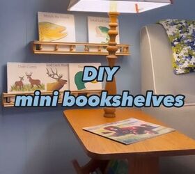 diy mini bookshelf, Bookshelves made from chair rail