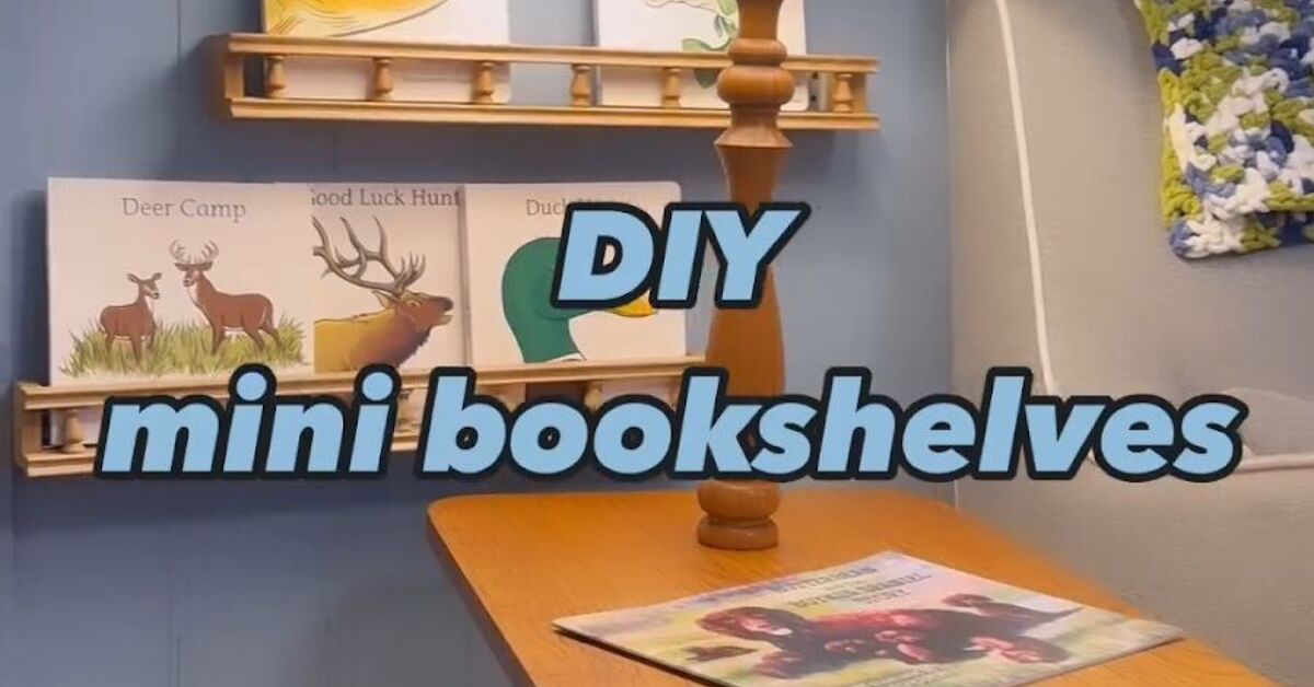 How to Easily Build a DIY Mini Bookshelf Using Chair Rail | Hometalk