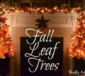 Fall leaf topiary by Thrifty Artsy Girl