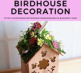 cmo crear una suculenta artificial birdhouse decoracin, Pinterest pin que muestra la decoraci n birdhouse