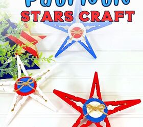 estrellas de madera patriticas para el 4 de julio bricolaje en la tienda del dlar