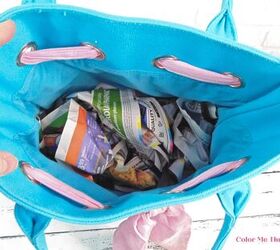 guirnalda de bolsos de verano reciclados fcil y rpida, rellenar el bolso con peri dicos