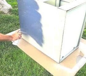 Priming the cabinet with gray primer