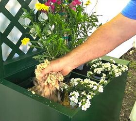 Metal cabinet planter