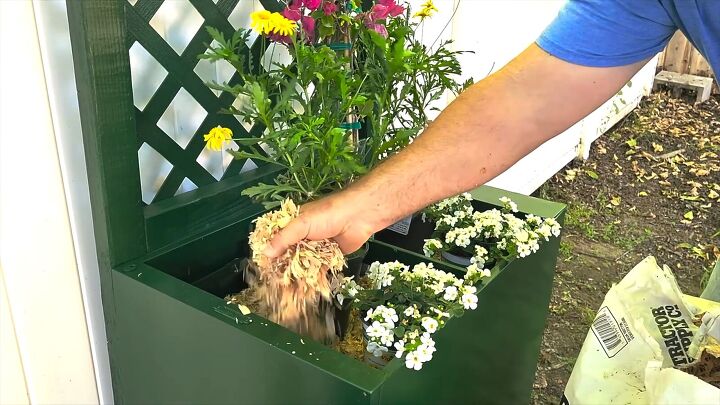 Metal cabinet planter
