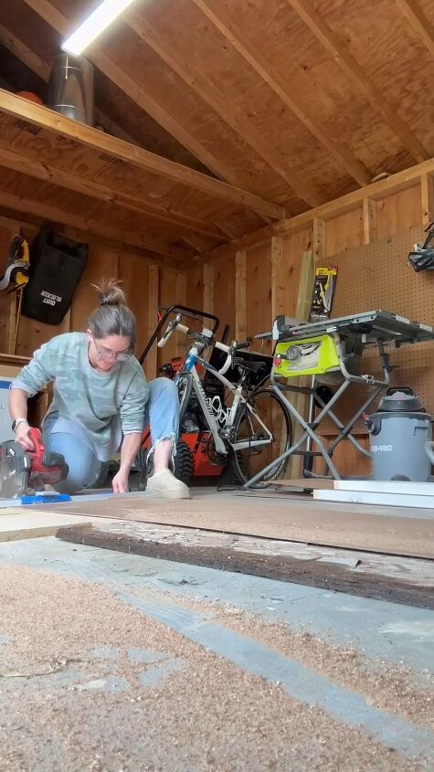 Measuring and cutting the hardboard