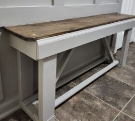 how to build a hall tree bench